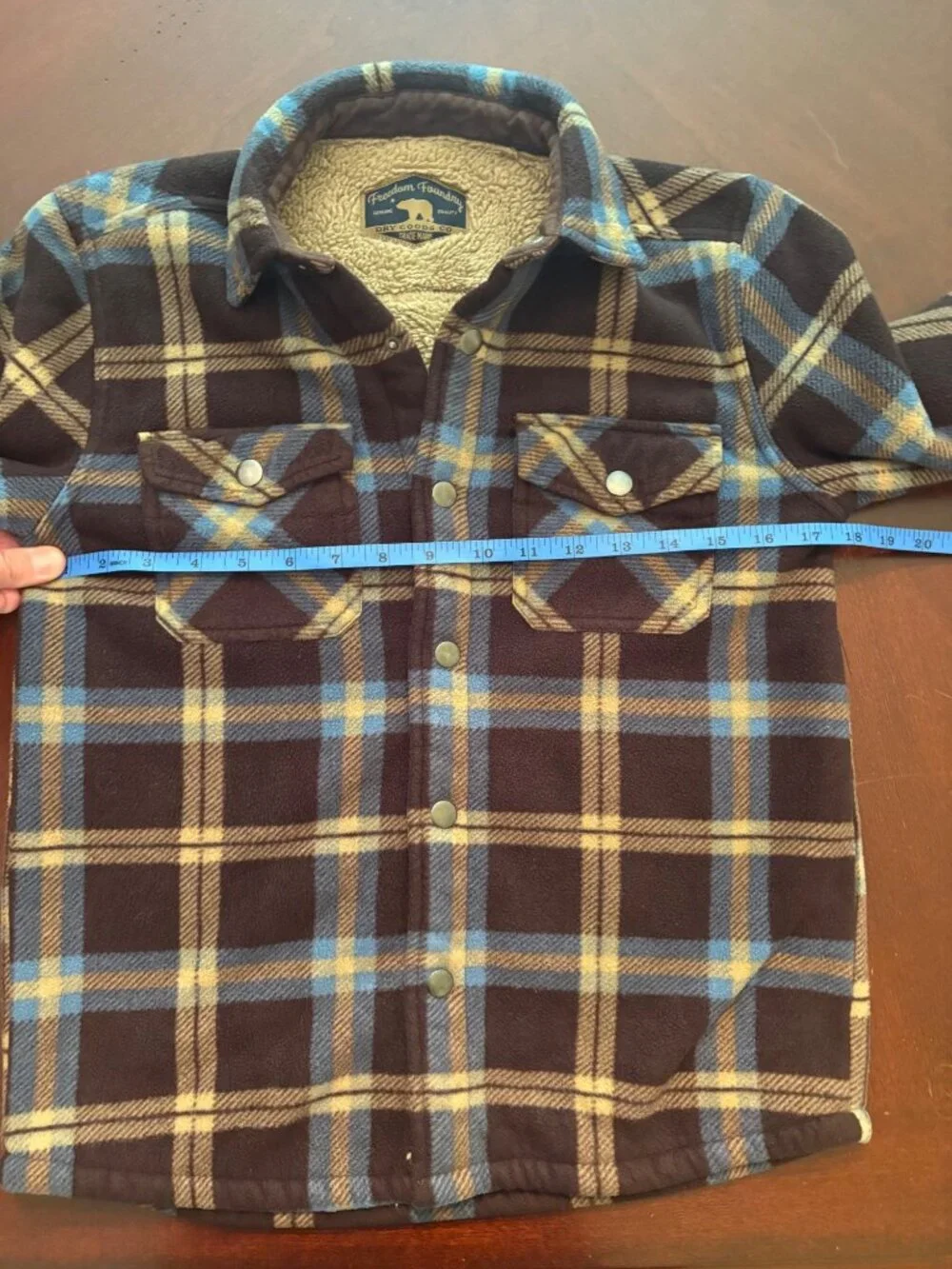 Freedom Foundry Boys Heavyweight Sherpa Lined Fleece Shirt Jacket Boys 10-12